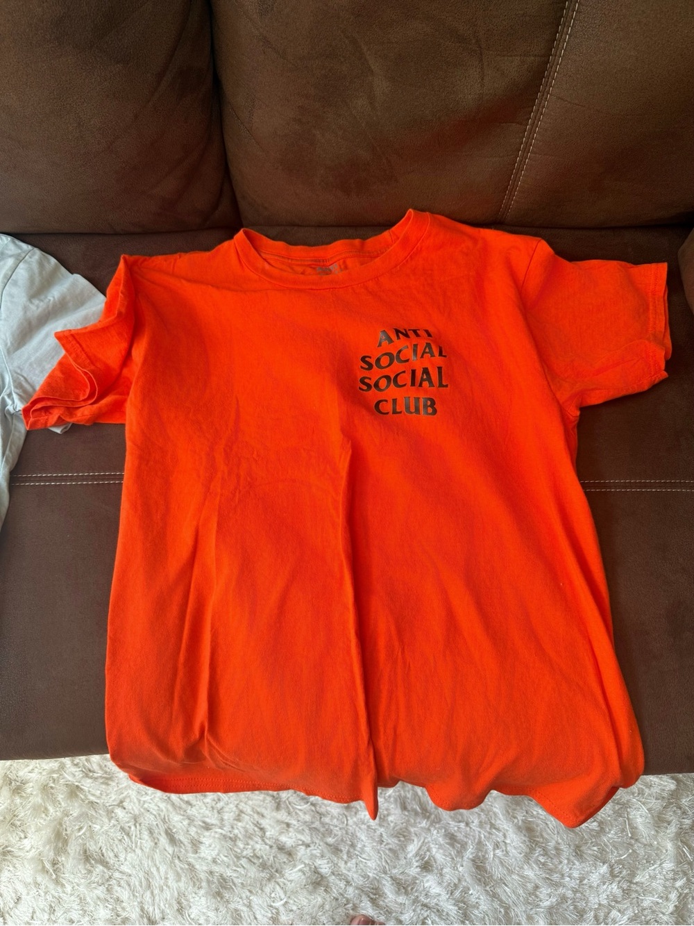 Anti Social Social Club Kids Neon Orange Logo Tee